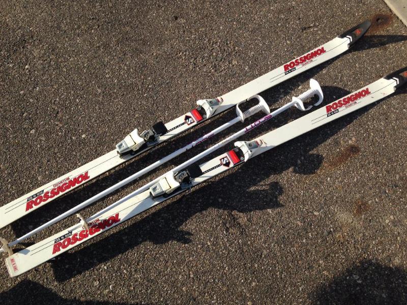 Skis and poles