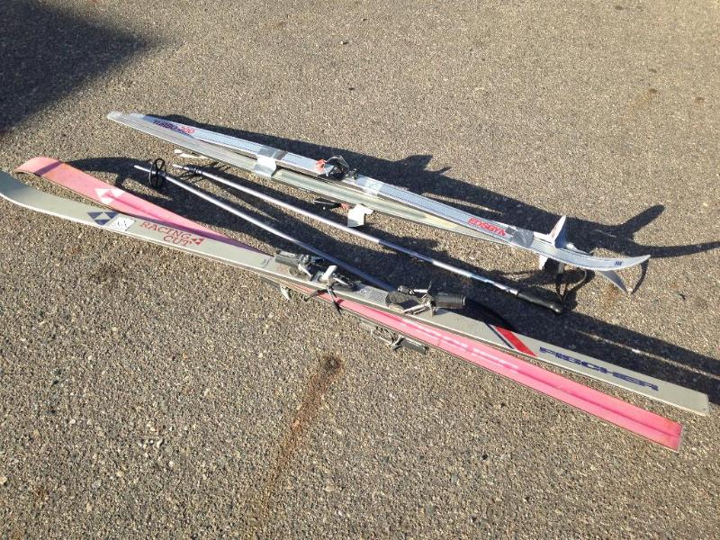 Skis and poles