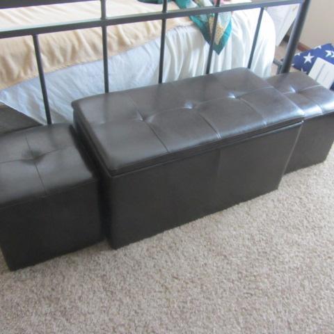 lot 11 image: Storage Bench & Stools
