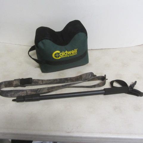 lot 145 image: Caldwell Front Bag, Strap, Monopod