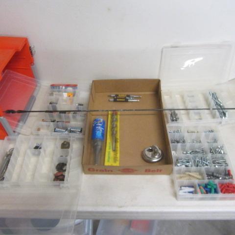 lot 164 image: Drill Bits, DeWalt Holders, Screws