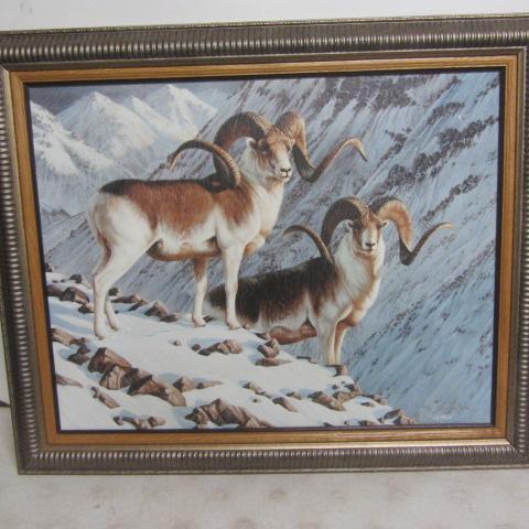 lot 180 image: Mountain Sheep Canvas Giclee