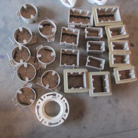 lot 213 image: New Electrical Outlet Boxes