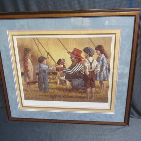 lot 34 image: Bulldancer Circus Clown Print