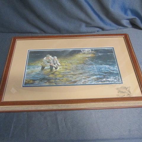 lot 37 image: The Touch Fly Fishing Print