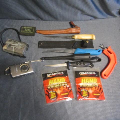 lot 44 image: Filet Knives, Camera, Scope