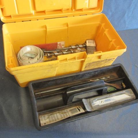 lot 77 image: Tool Box, Bits, Hole Saws