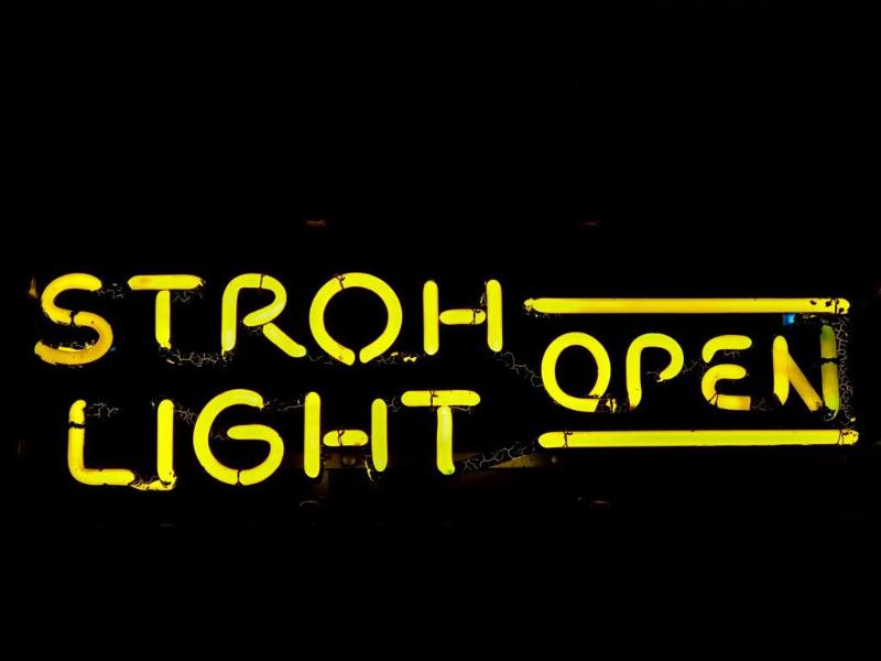 Vintage Stroh&nbspLight Beer Neon open sign....