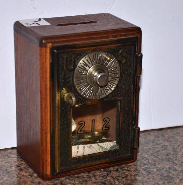 Antique US Post office box 212 full of old co...