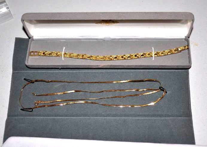 Long 14K Gold 30 Necklace &amp 8 10K Gold ...