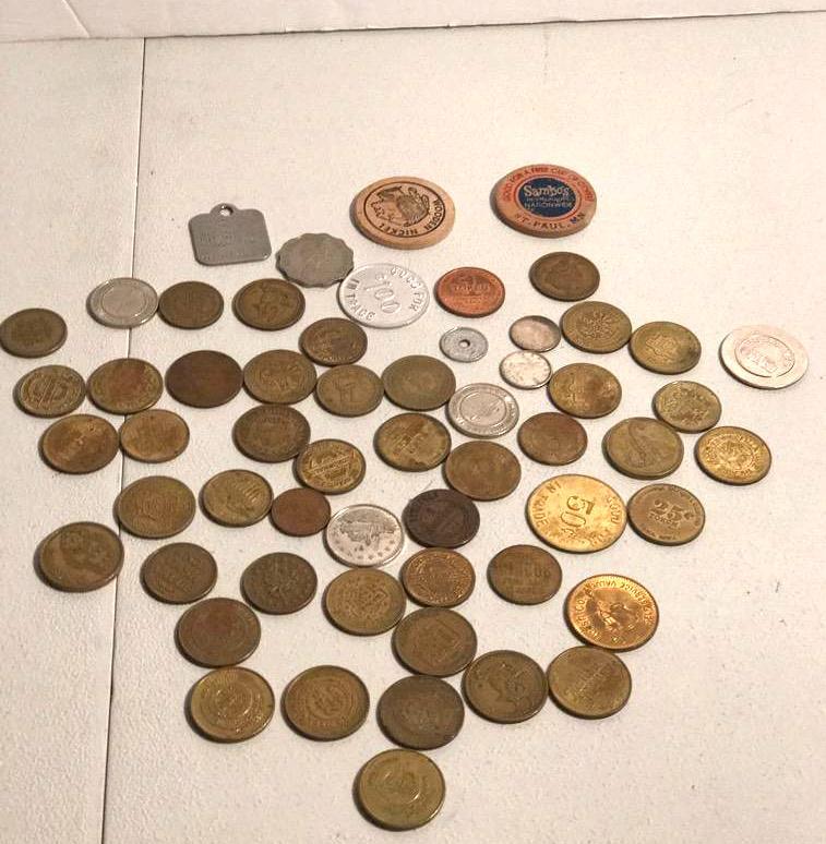 Large Collection of Vintage Gaming Tokens....