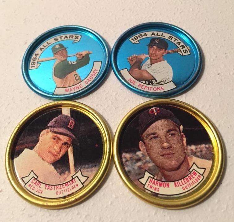 4 Topps 1964 All Star Baseball Coins includin...