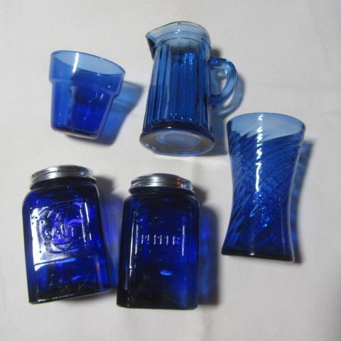 Cobalt Shakers, Vase, Syrup