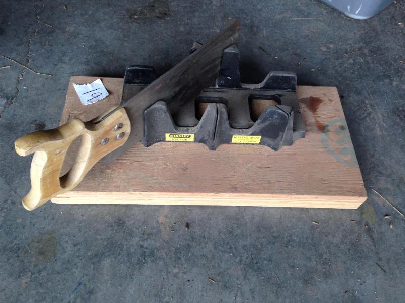 Miter box and saw