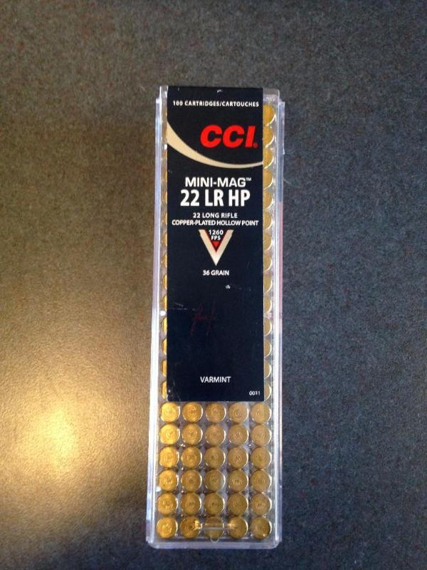 Mini-Mag 22 long rifle ammo