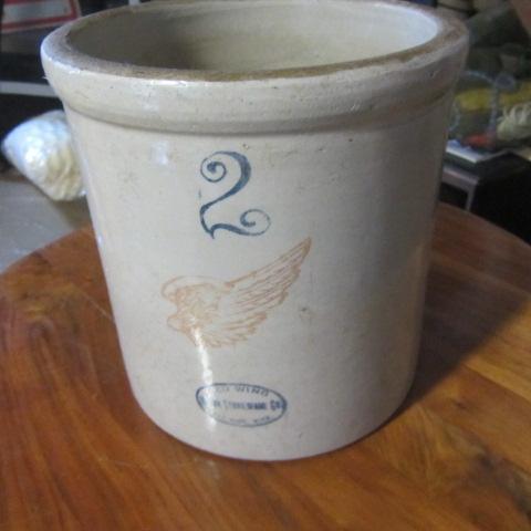 lot 14 image: Red Wing 2 Gallon Crock