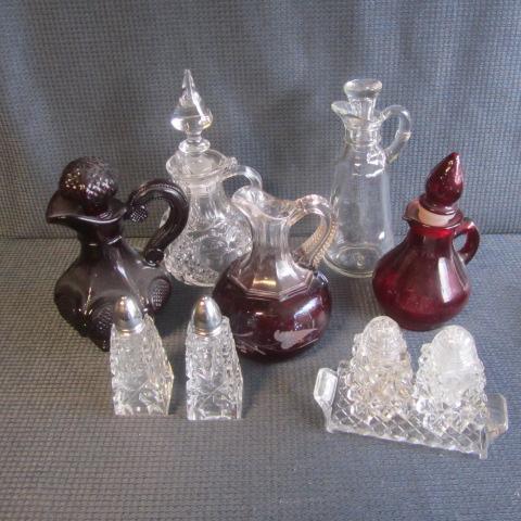 lot 42 image: Fancy Cruets, Salt & Pepper