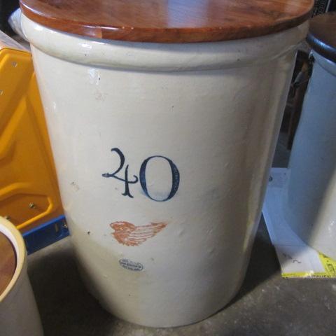 lot 7 image: Red Wing 40 Gallon Crock