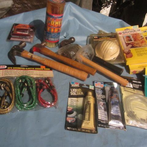 lot 100 image: Hammers, Bungee Cords