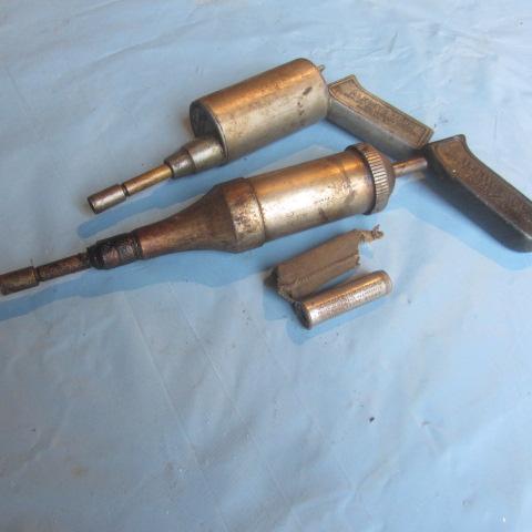 lot 129 image: Alemite Grease Guns, Tire Gauge