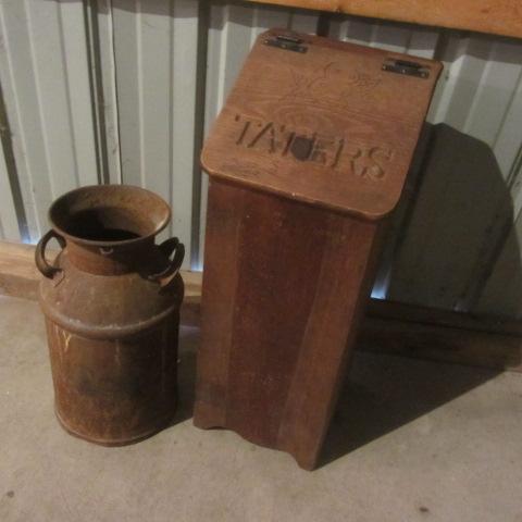 lot 149 image: Milk Can, Tater Bin