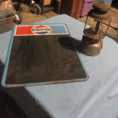 lot 150 image: Pepsi Menu Board, Coleman Lantern