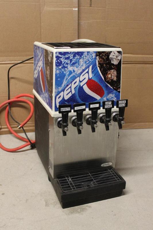 lot 20 image: Vintage Pepsi Sprite Pre-Mix Soft Drink Bev...