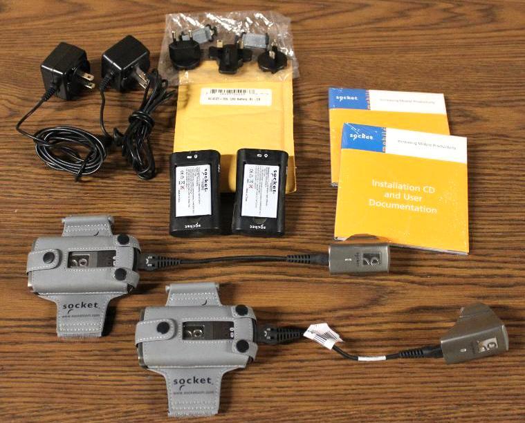 lot 26 image: Pair of Socket Bluetooth Cordless Ring Scanne...