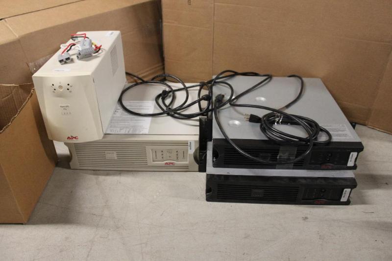 lot 43 image: (4) APC Battery Backups. Models (2) Smart-UP...