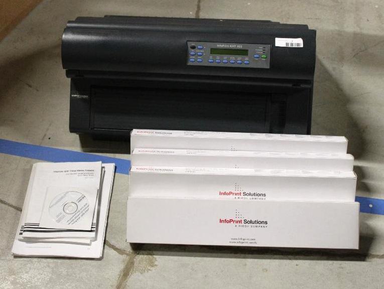 lot 7 image: InfoPrint 4247 Model X03 Printer with four (4...