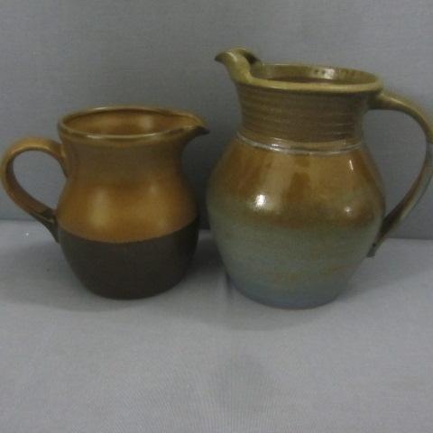 lot 30 image: Pottery Pitchers