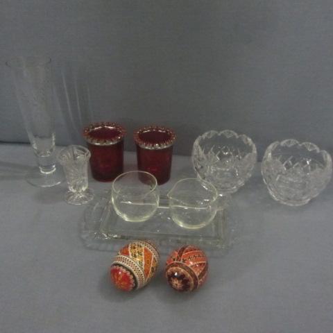 lot 39 image: Crystal Cream & Sugar, Toothpick