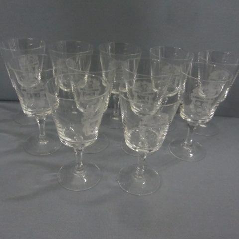 lot 43 image: Coat Of Arms Goblets