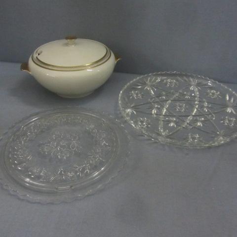 lot 47 image: Bavarian Tureen, Crystal Serving