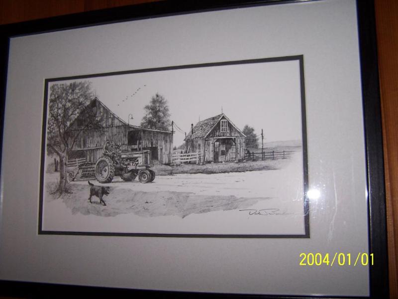 lot 58 image: Sketch of Farm Scene