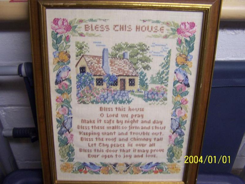 lot 61 image: Bless This House Cross Stitch