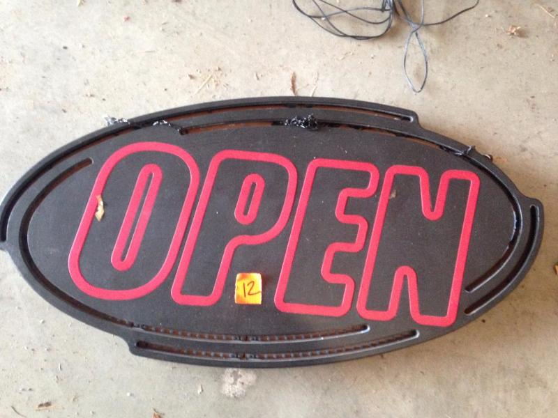 Neon OPEN sign