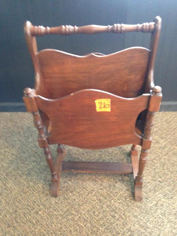 Wooden magazine rack