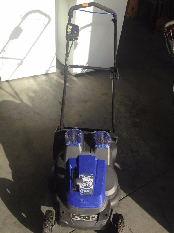 Kobalt battery powered lawn mower