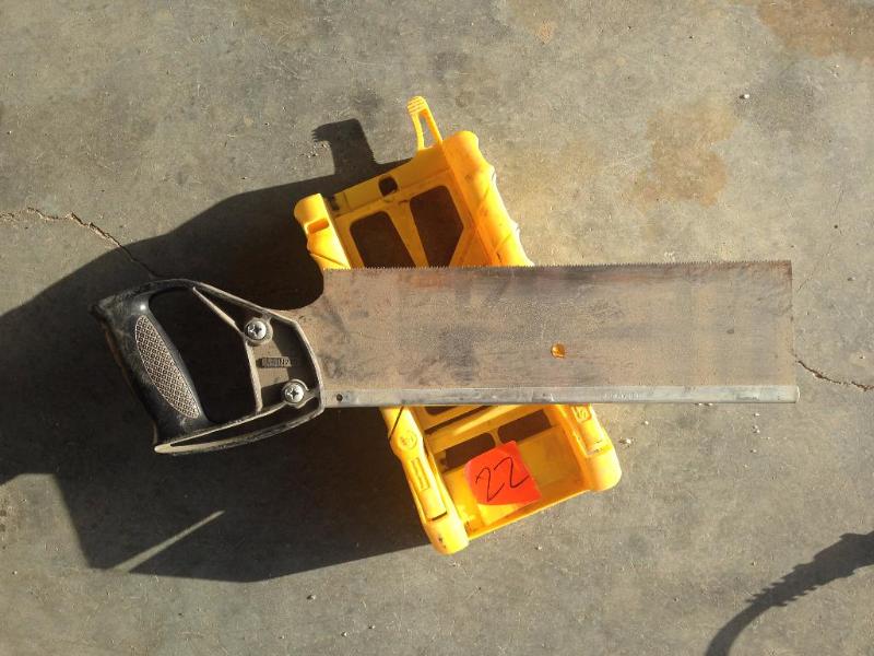 Miter box and saw