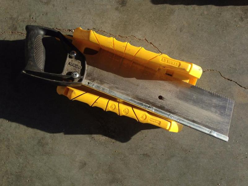 Miter box and saw