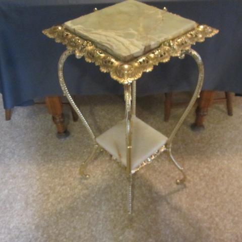 Marble Top Plant Stand