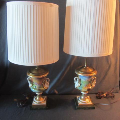Fancy Lamps with Swans