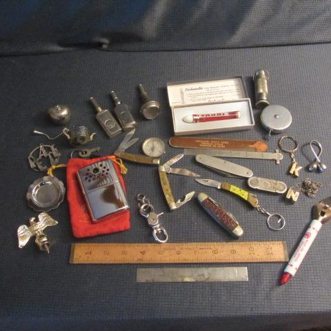 Oil Cans, Knives, Scale, Rulers