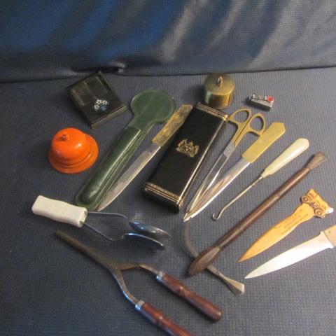 Curling Iron, Button Hook, Autoknips