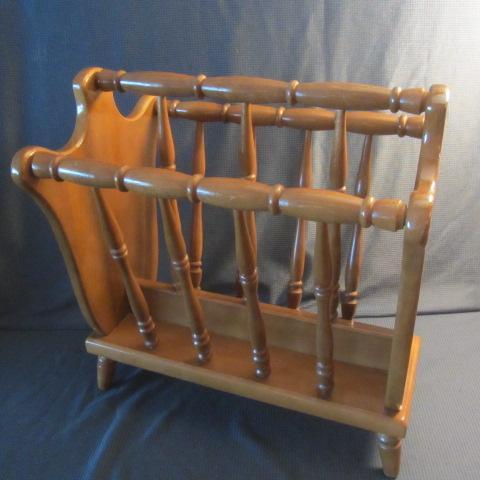 Wooden Magazine Stand