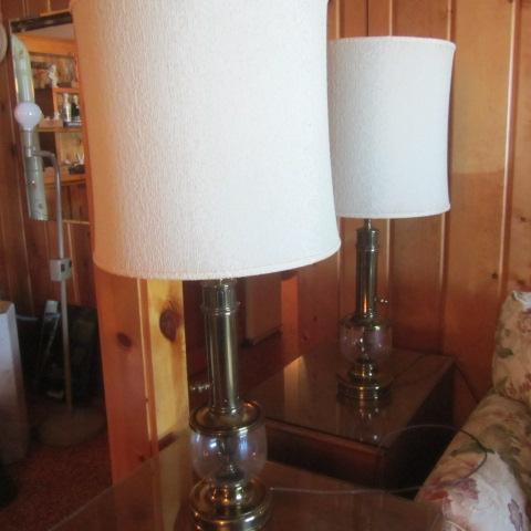 Brass & Glass Table Lamps