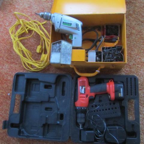Cordless & 12 Drills, Cord, Case