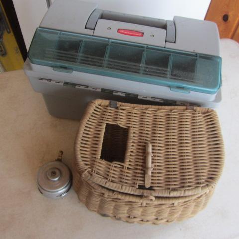 Fishing Creel, Open Reel, Tackle Box