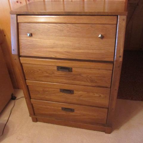 Oak Drop-Front Desk